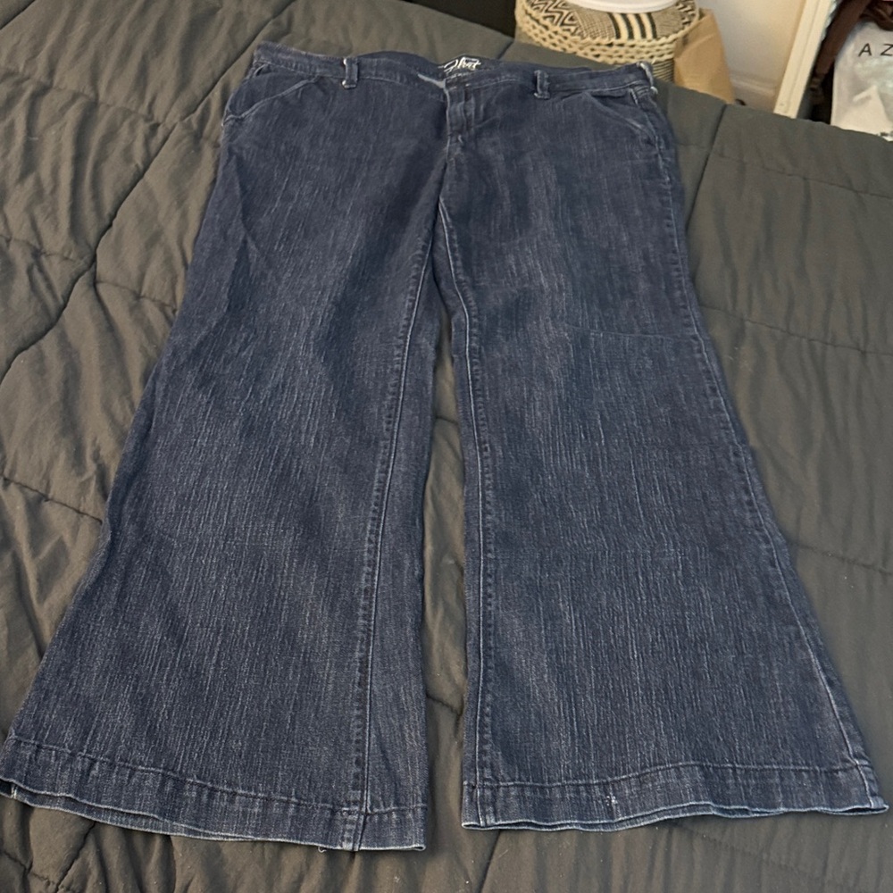 Old Navy Dark Blue Flare Leg Jeans
